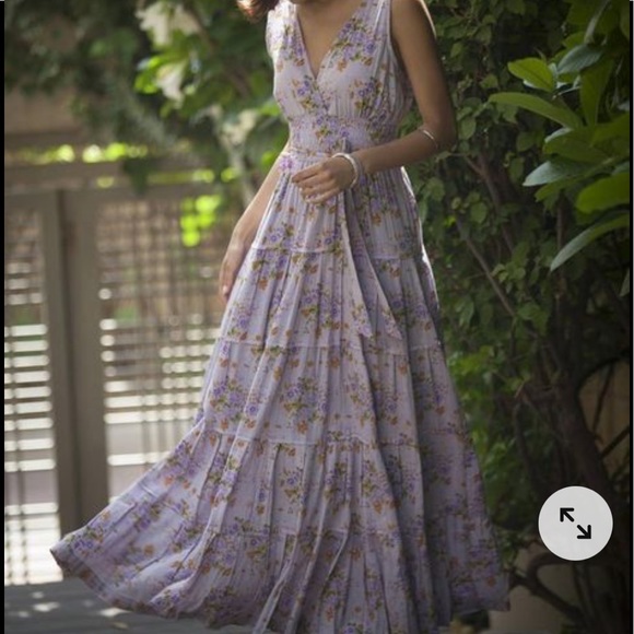 Anabella Dresses & Skirts - Anabella Lavender Long Bohemian Floral Dress